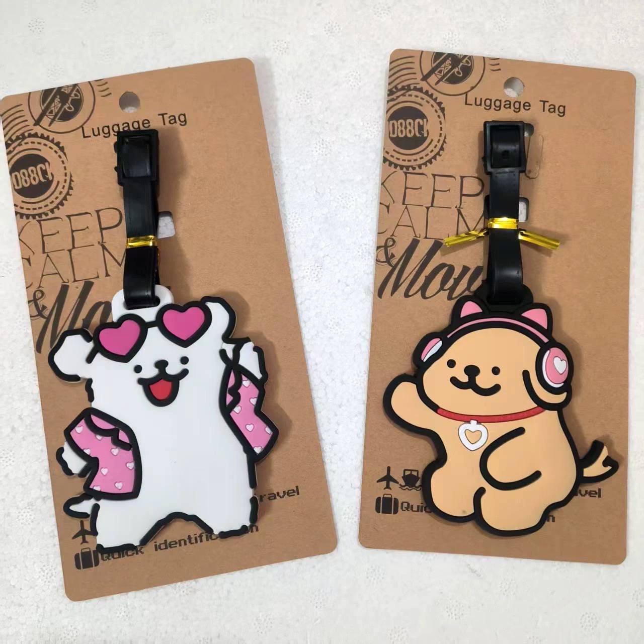 （現貨）線條小狗行李吊牌