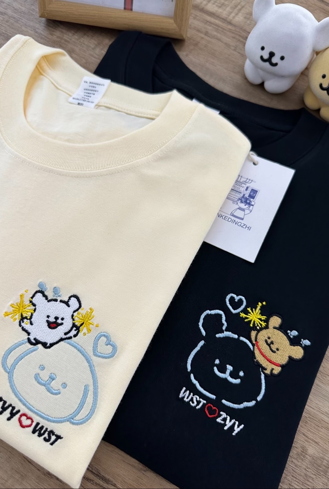 （預購25天）線條小狗T-SHIRT［100%精琉棉］（小白款）［尺寸表在商品內頁］