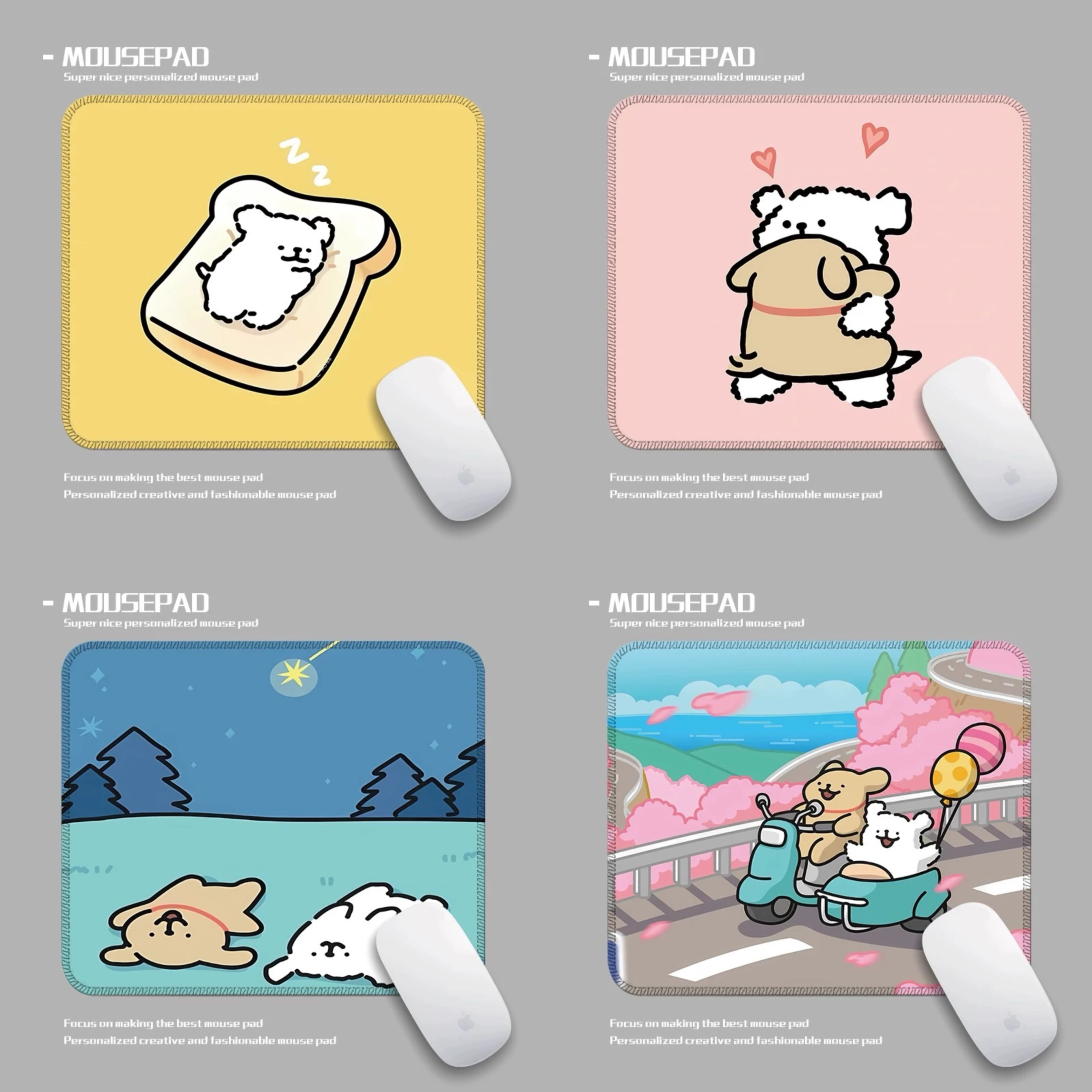 【非官方授權】（預購14天）線條小狗滑鼠墊 /厚3mm 24cm*20cm/