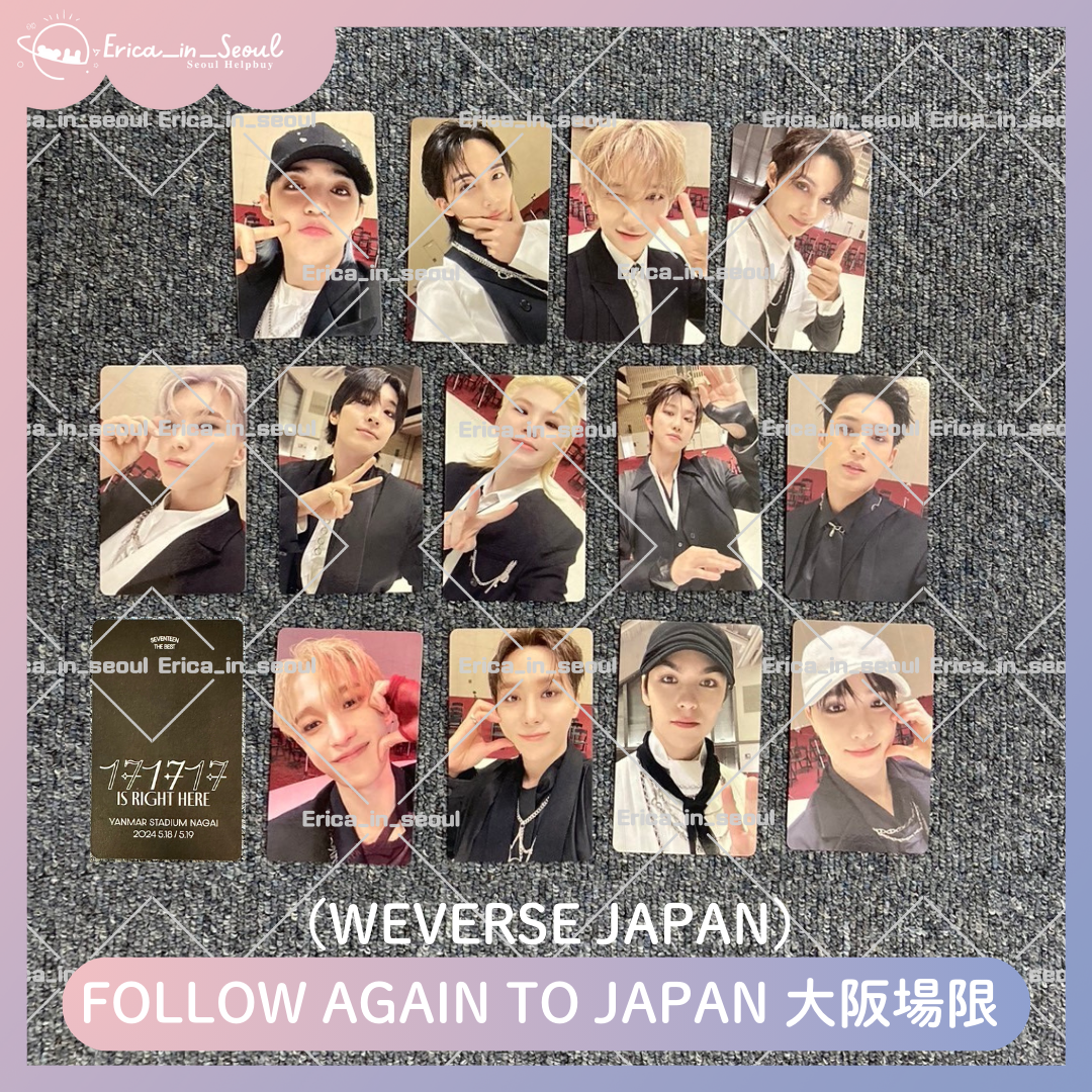 FOLLOW AGAIN TO JAPAN 大阪場限，卡背有日期