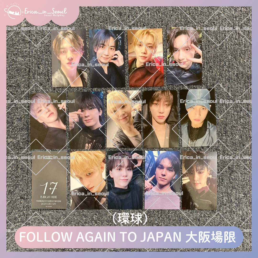 FOLLOW AGAIN TO JAPAN 大阪場限，卡背有日期