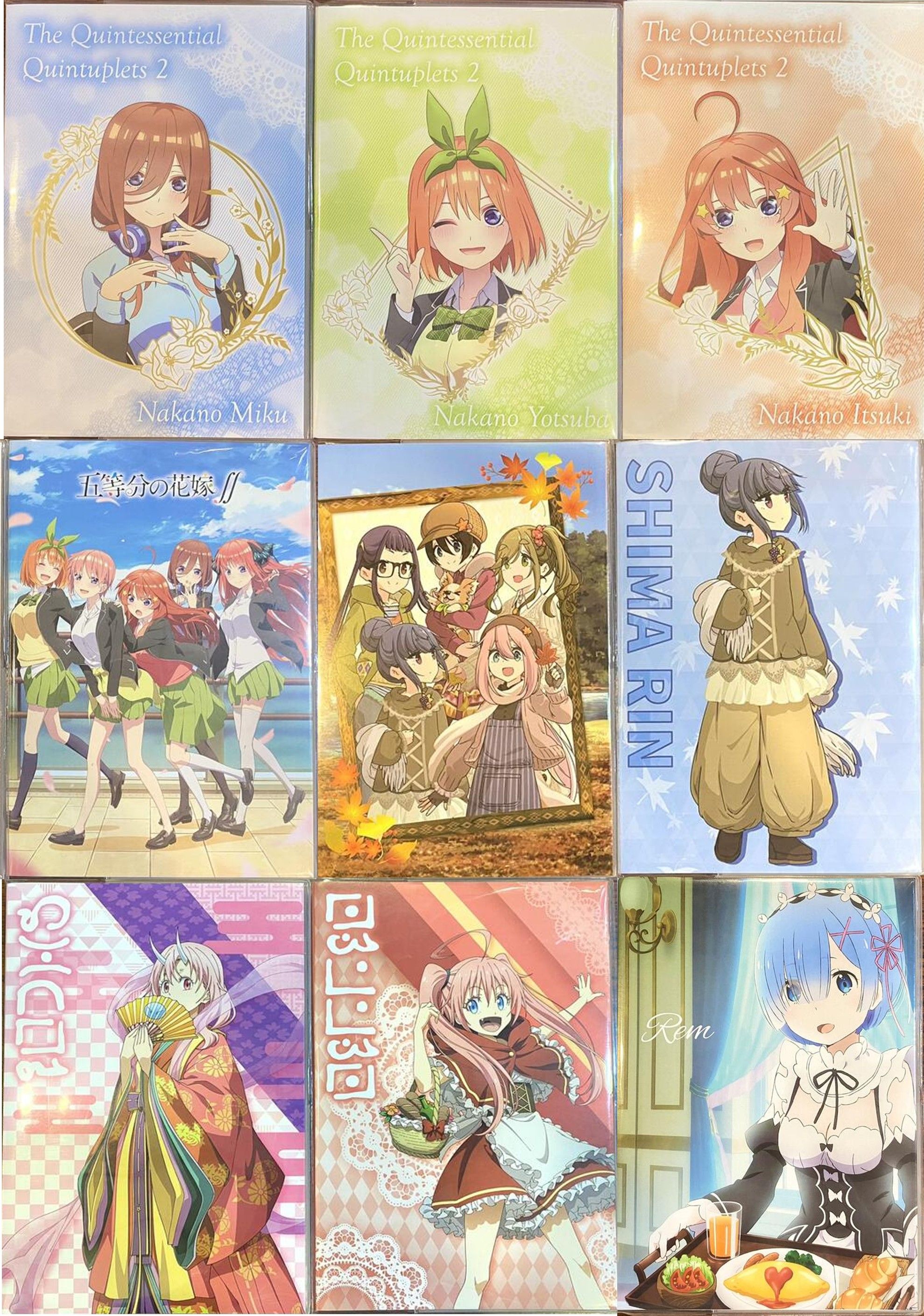 【模販珍藏館】*現貨* GRANUP 五等分的新娘 搖曳露營 雷姆 蜜莉姆 朱菜 B6 2022 筆記本 記事本 手帳