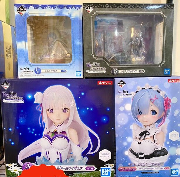 【模販珍藏館】*現貨* 代理 一番賞 Re:0 希望你有精靈的祝福 ABC 最後賞 雷姆 愛蜜莉雅 雕像 公仔