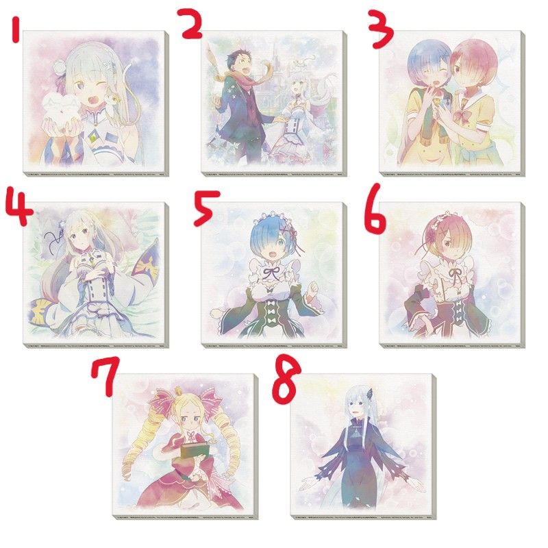 【模販珍藏館】*現貨* 代理 一番賞 Re:0 希望你有精靈的祝福 E賞 帆布插畫板 全8款 雷姆 碧翠絲 愛蜜莉亞