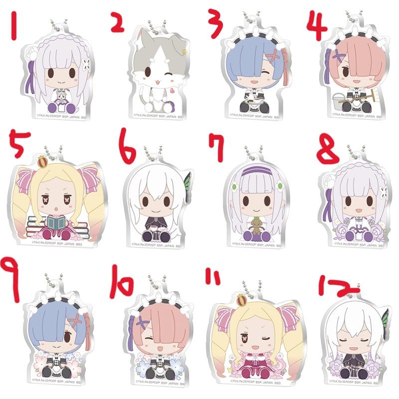 【模販珍藏館】*現貨* 代理 一番賞 Re:0 希望你有精靈的祝福 F賞 CHOKONOKKO Q版壓克力吊飾 全12款