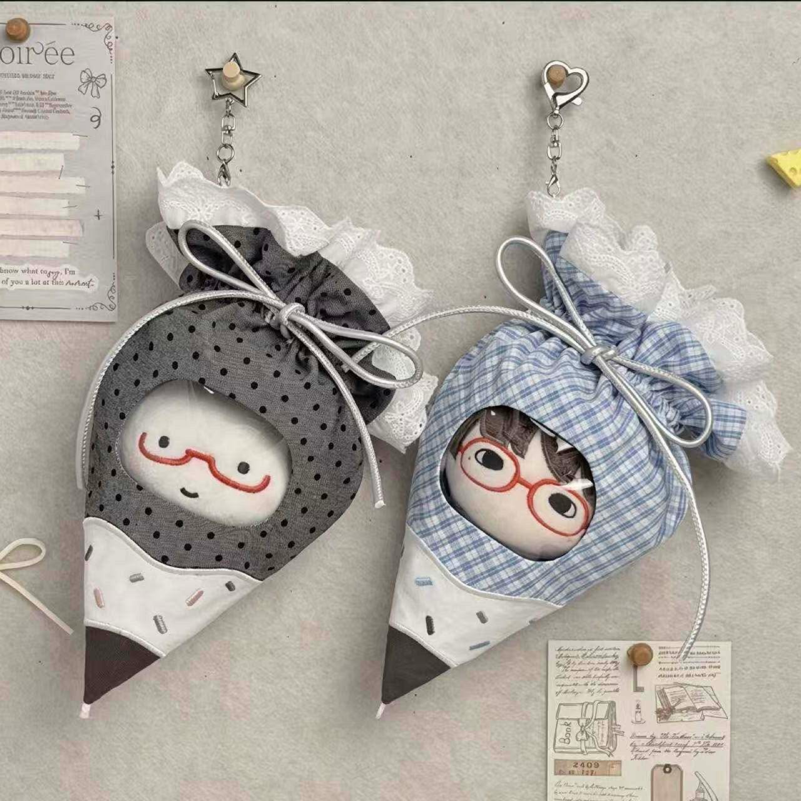 10公分娃擠花袋吊飾/預購