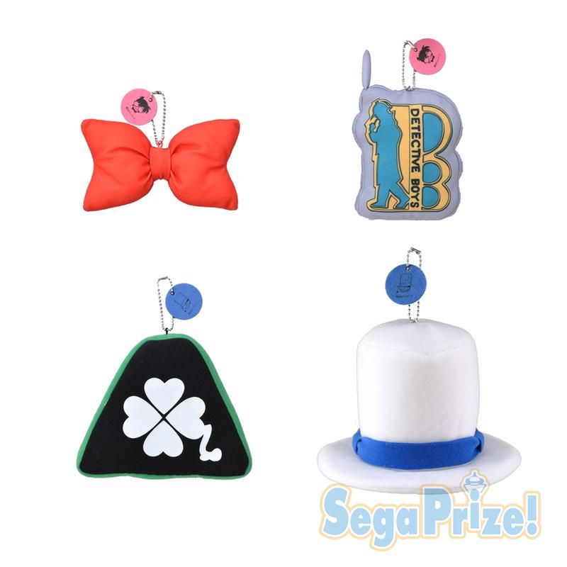 【模販珍藏館】*現貨* SEGA 景品 名偵探柯南 領結變聲器 基德帽 少年偵探團徽章 幸運草 不織布 吊飾