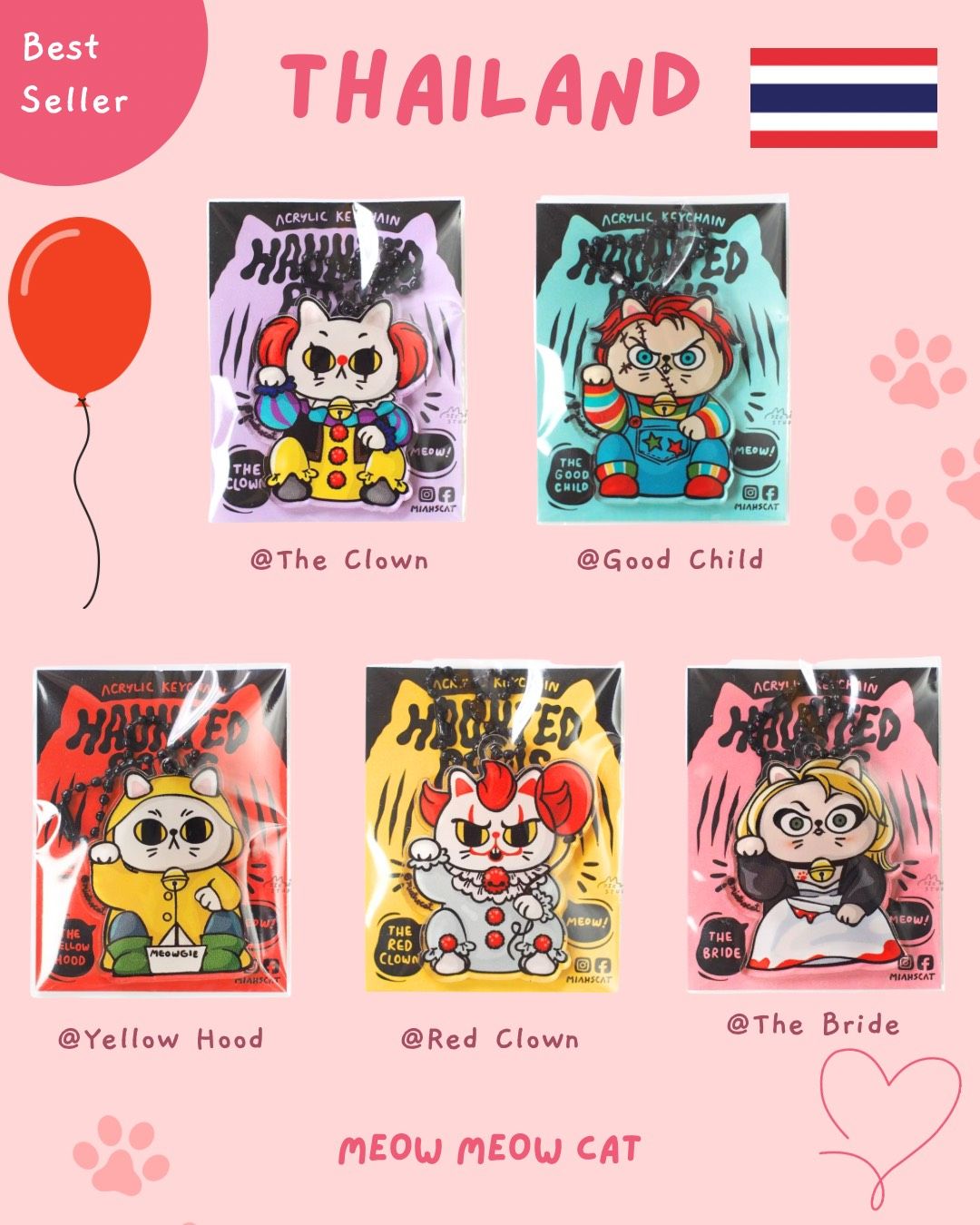 ⚠️預購！泰國 原創貓貓 壓克力吊飾