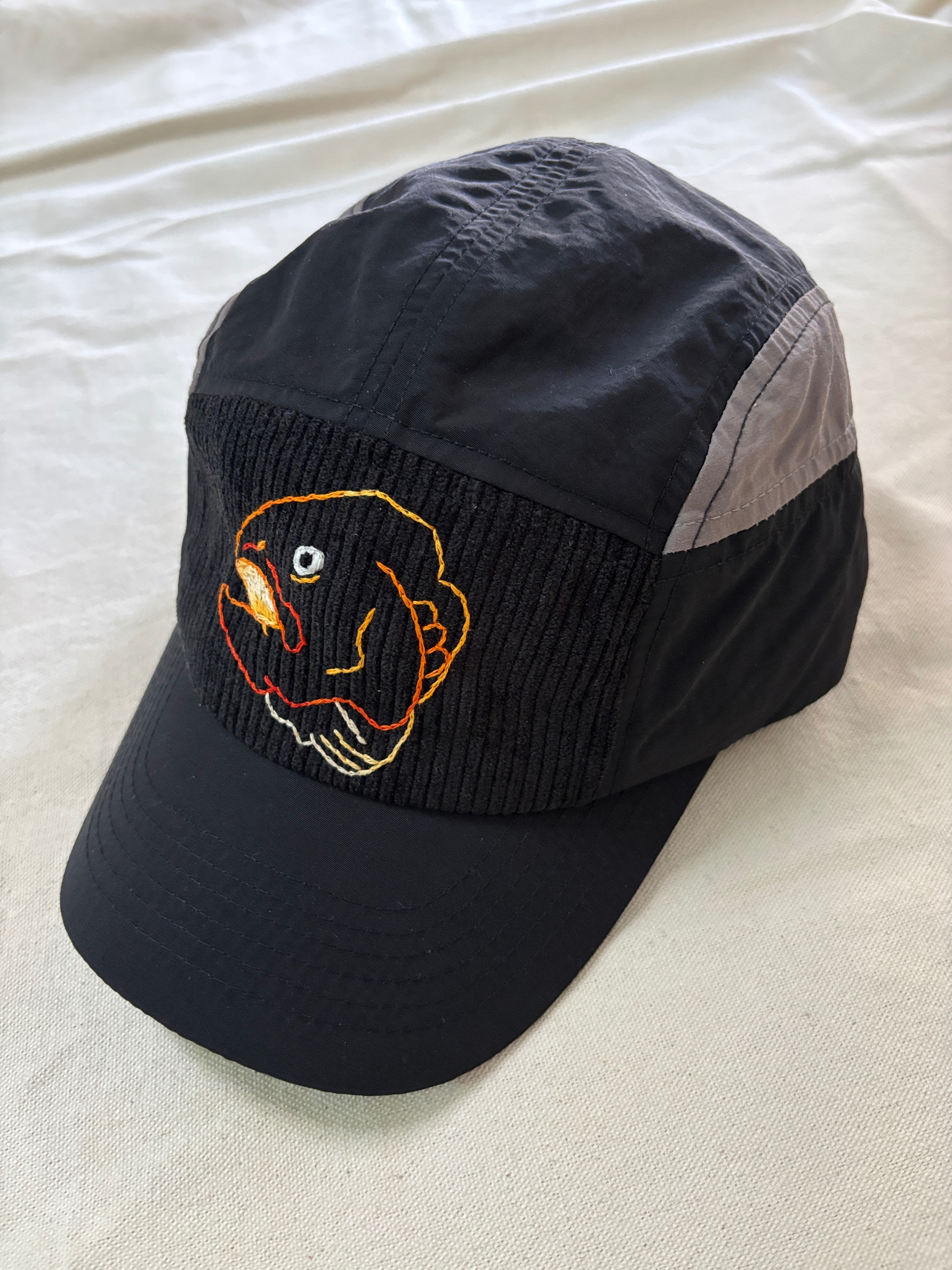 手縫魚頭帽（黑色）