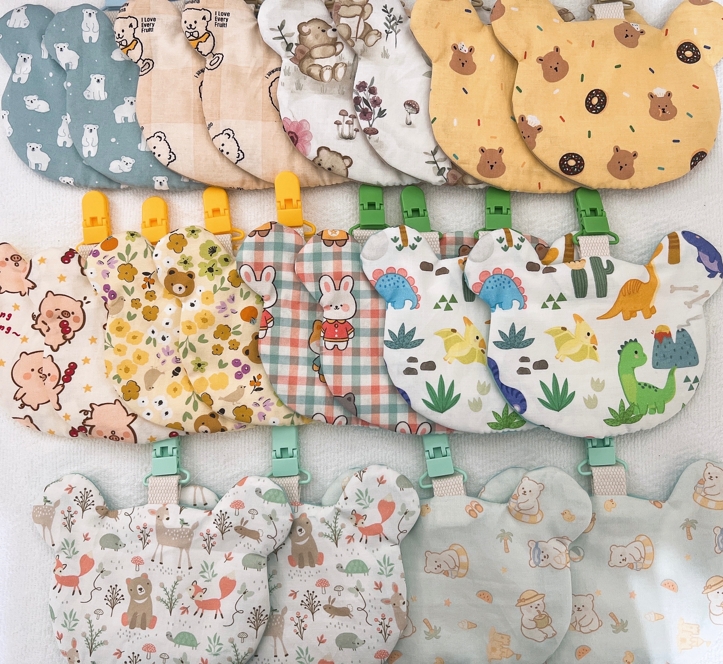 熊形手帕-背面皺皺紗（現貨優惠價1個$120）