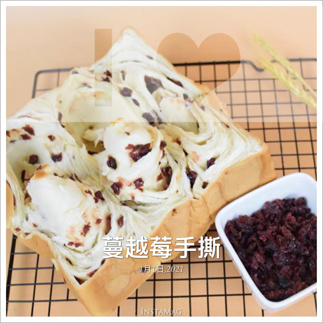 SaSa烘焙-蔓越莓手撕生吐司