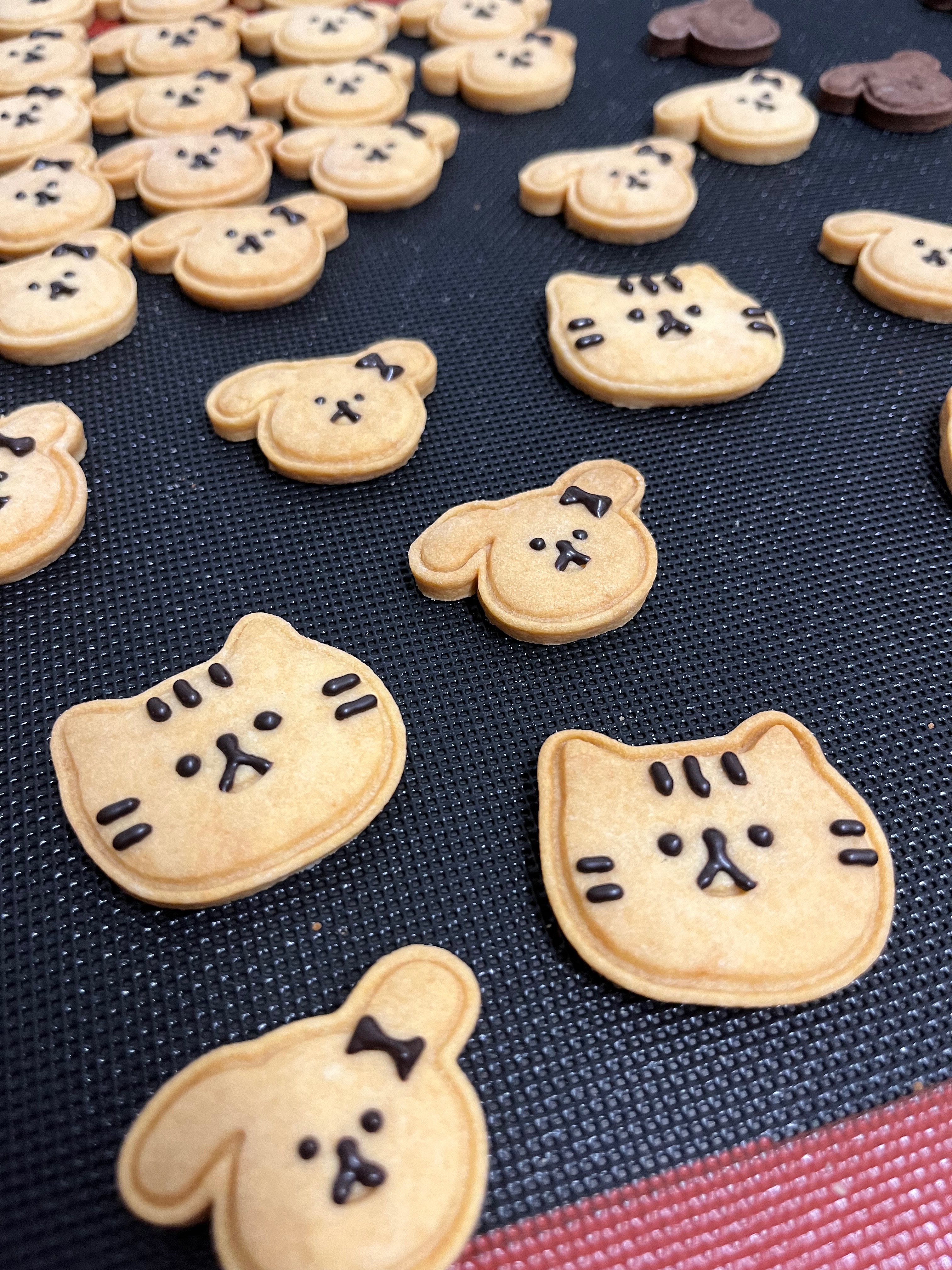 貓狗造型奶油餅乾