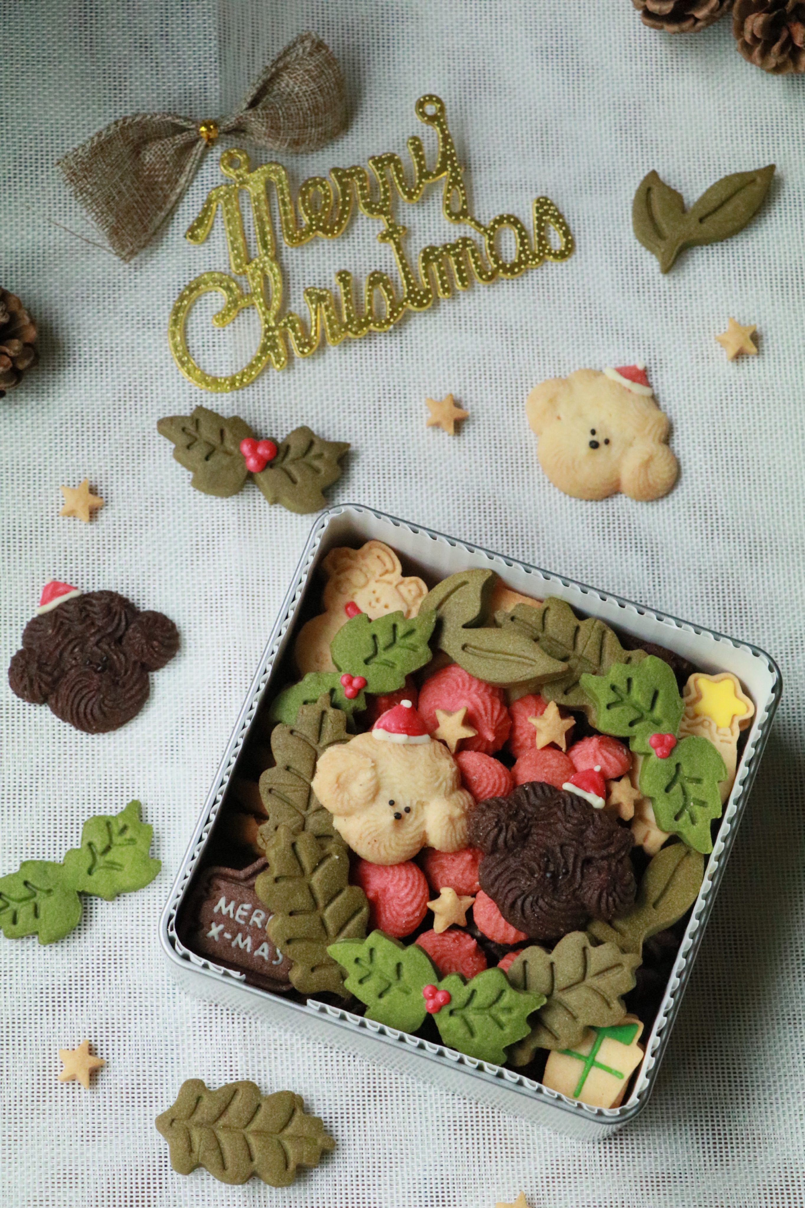 2025限定 聖誕花圈鐵盒餅乾
