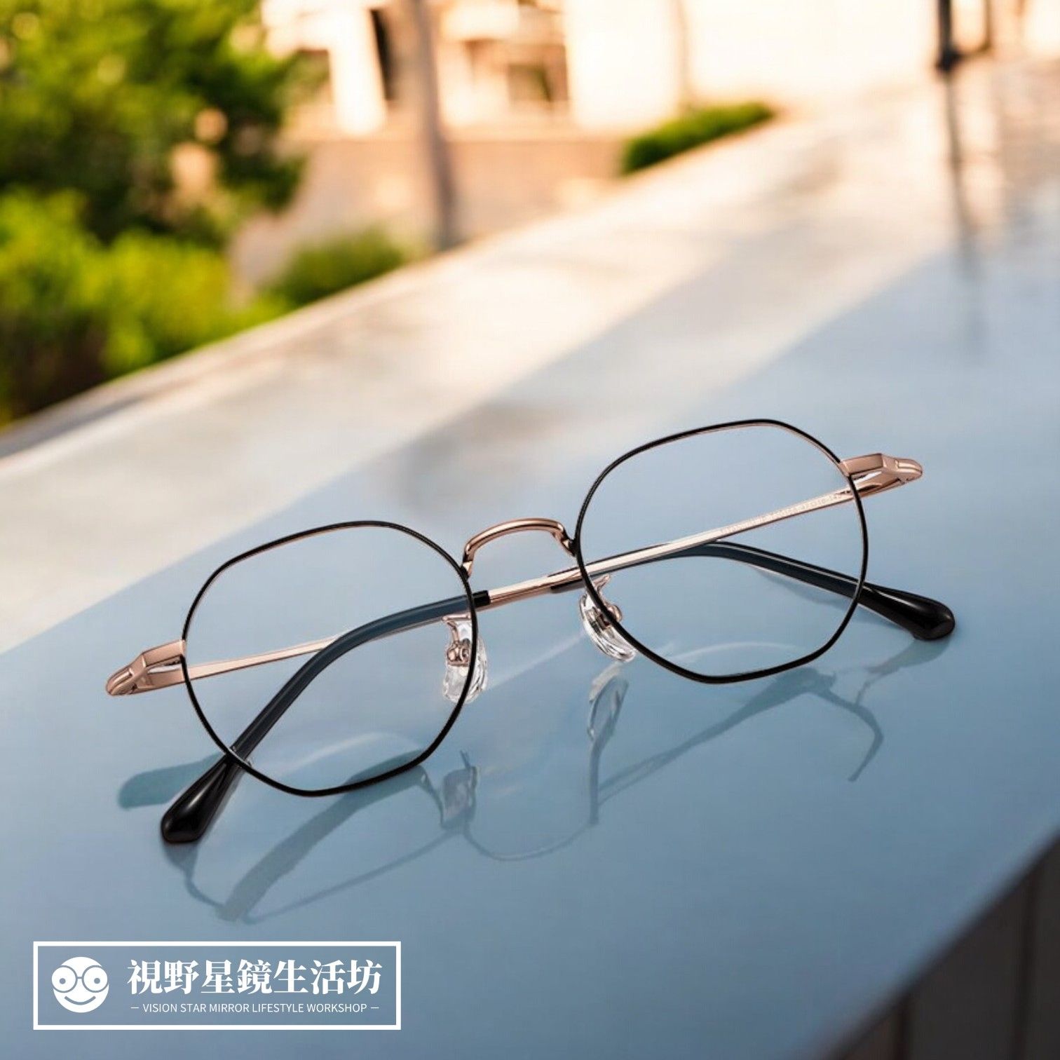 【現貨附盒】超輕復古純鈦IP電鍍光學眼鏡（共四色）