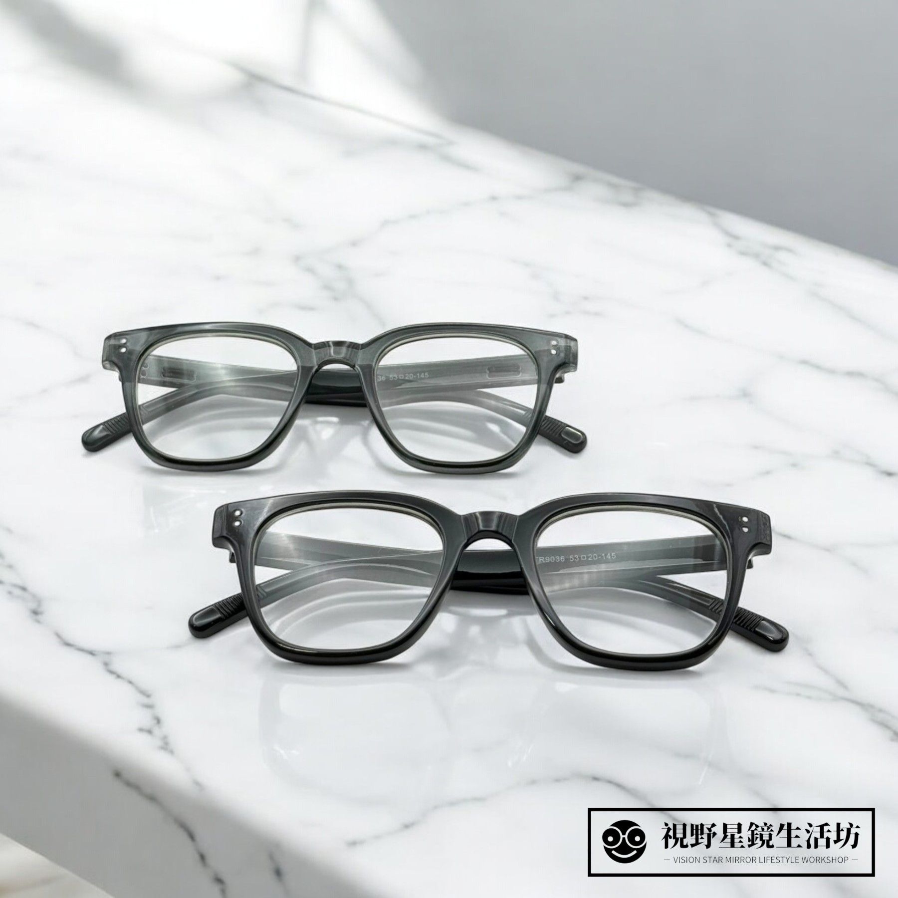 【現貨附盒】明星同款時尚百搭大框素顏神器防藍光 平光眼鏡（共兩色）