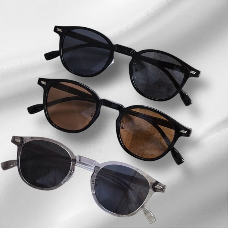 《現貨附盒贈小吊飾》TR90日韓風格復古簡約設計百搭時尚圓形膠框眼鏡