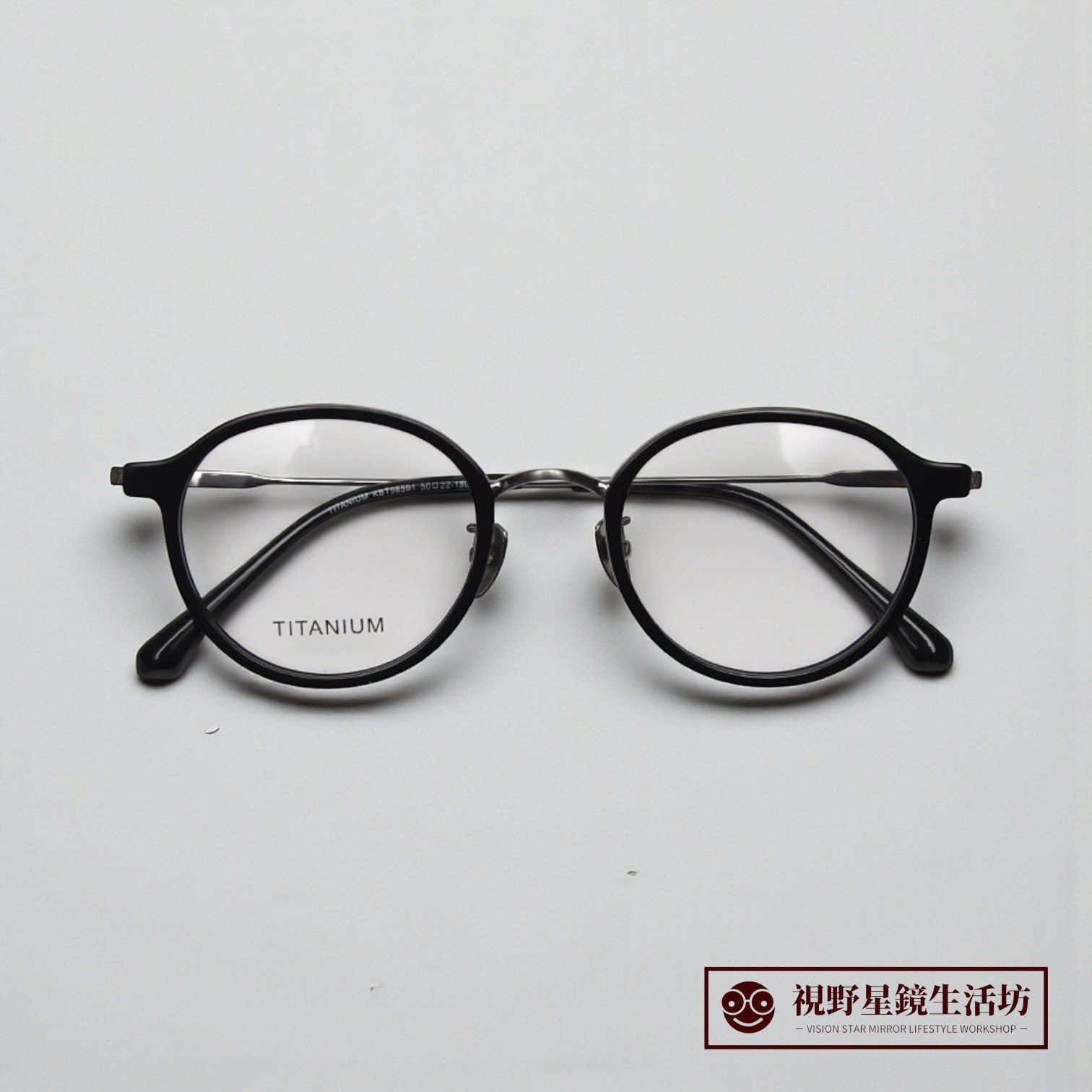 【附眼鏡盒】新品報到✨日系韓系風格復古圓形小框板材半鈦Titanium文青男女個性光學眼鏡框
