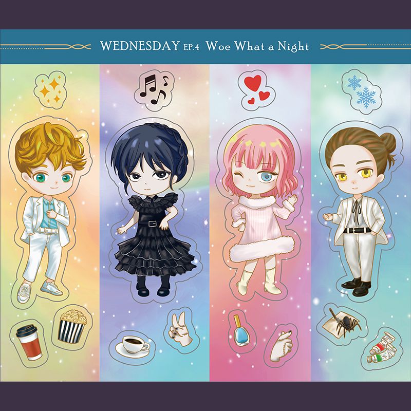◆Wednesday◆角色舞會貼紙