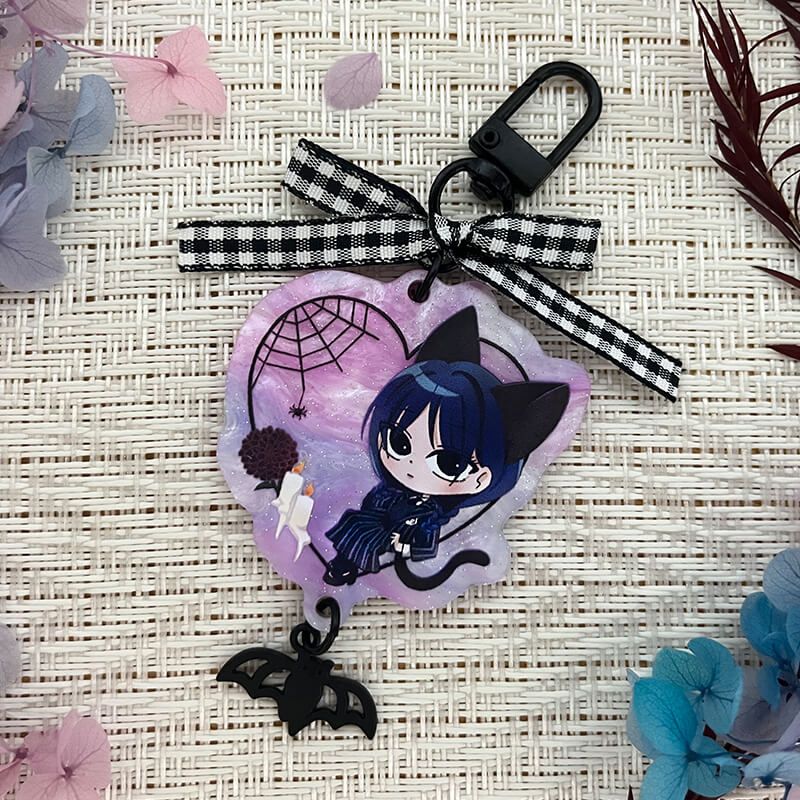 ◆Wednesday◆星期三貓貓壓克力吊飾