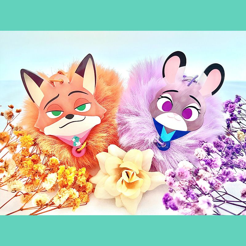 ◆Zootopia2◆狐兔磁吸毛球吊飾