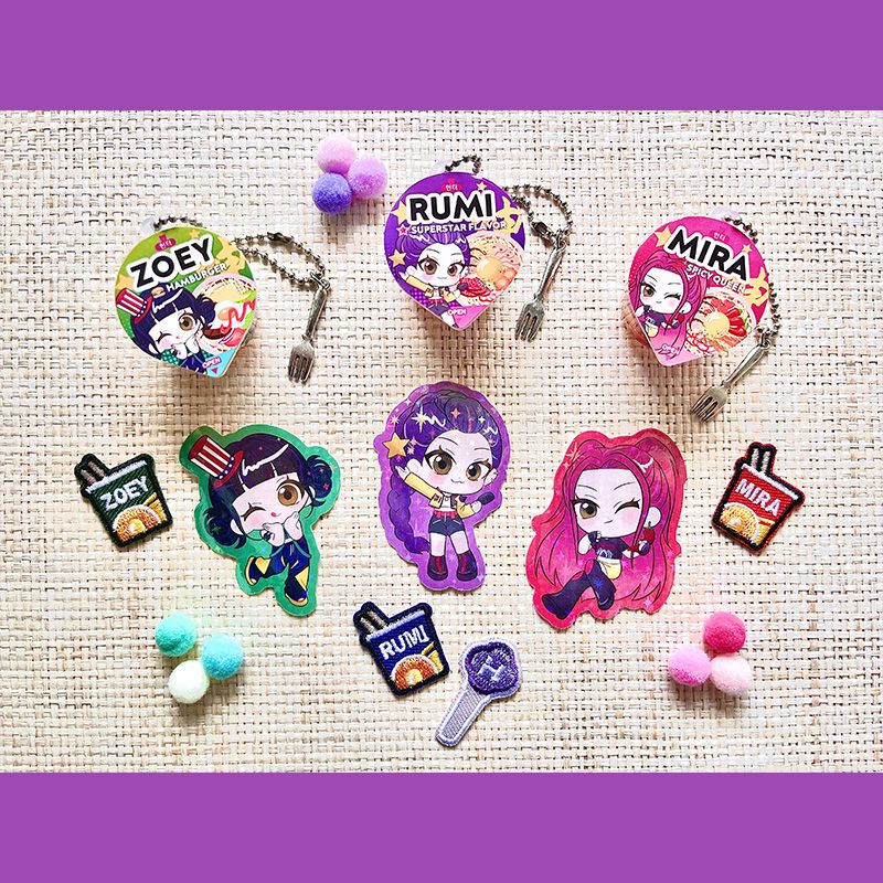 ◆Kpop獵魔女團◆HUNTR/X泡麵吊飾套組