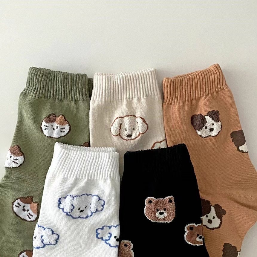 現貨售完不補ෆ🏷ʏᴜɴᴀ’s ·韓國代購🇰🇷韓國製立體毛絨動物長襪