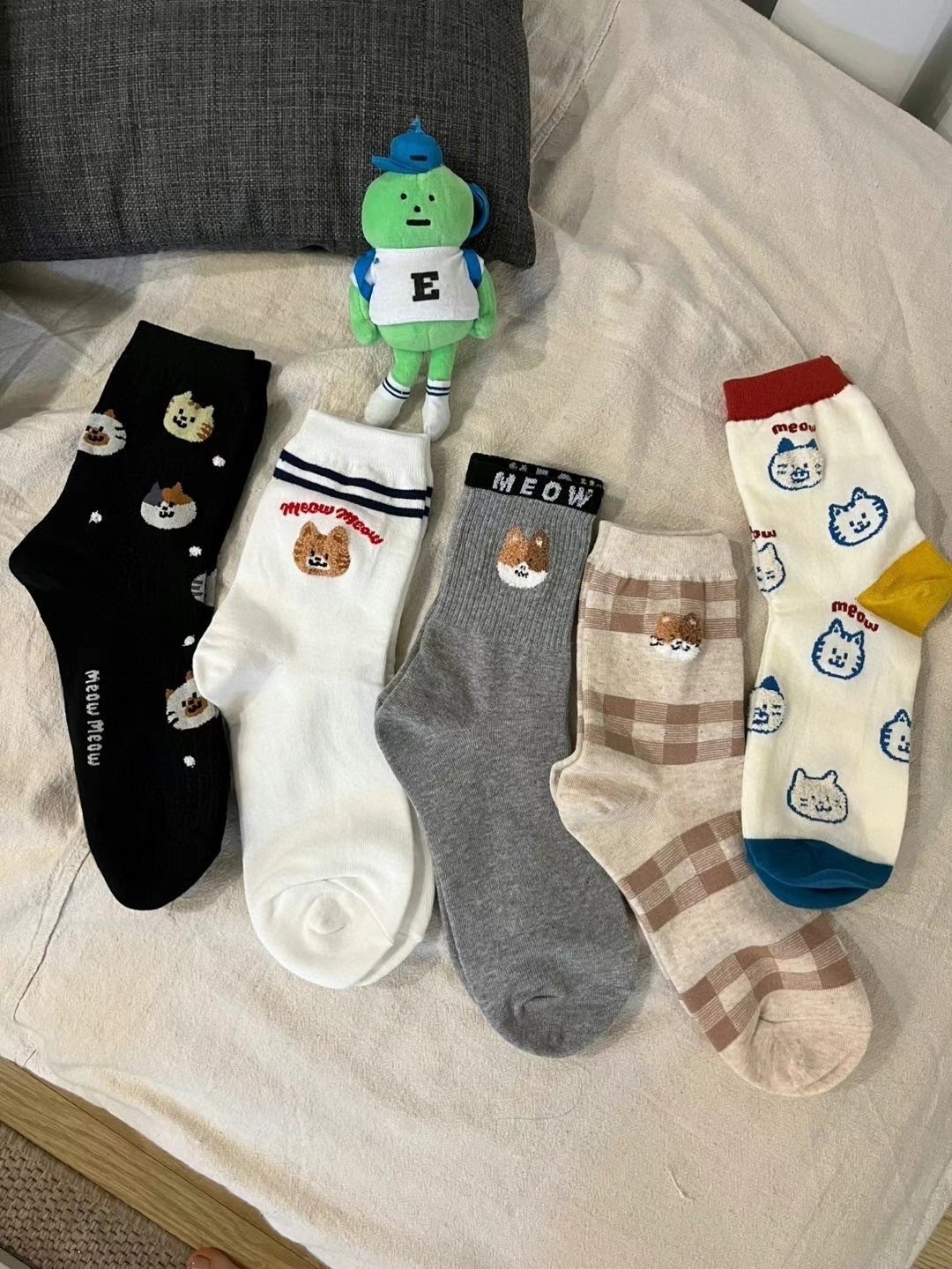 現貨售完不補ෆ韓國製🇰🇷可可愛愛喵喵長襪🐱