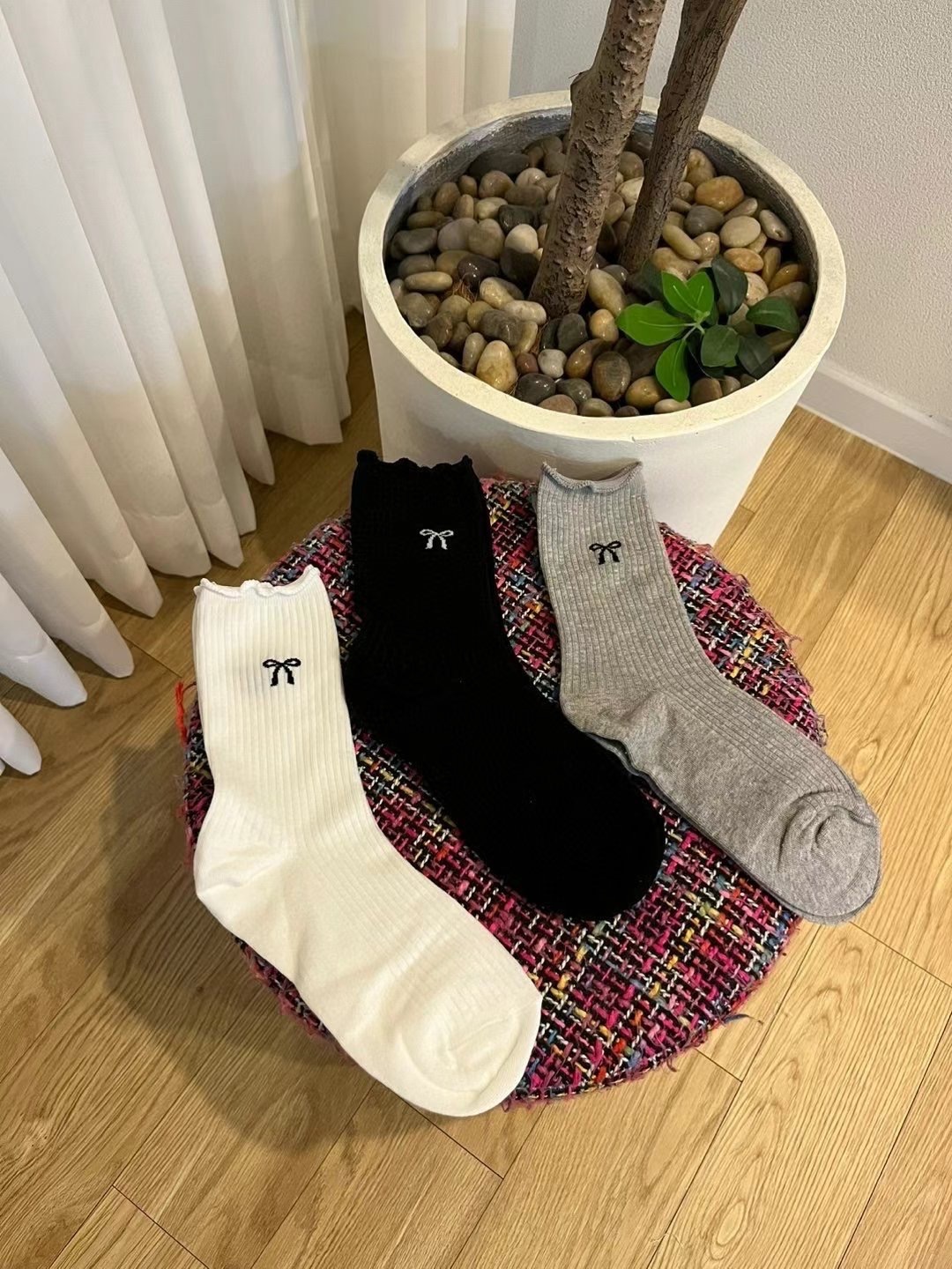 🏷ʏᴜɴᴀ’s ·韓國製🇰🇷甜美捲邊蝴蝶結長襪🎀