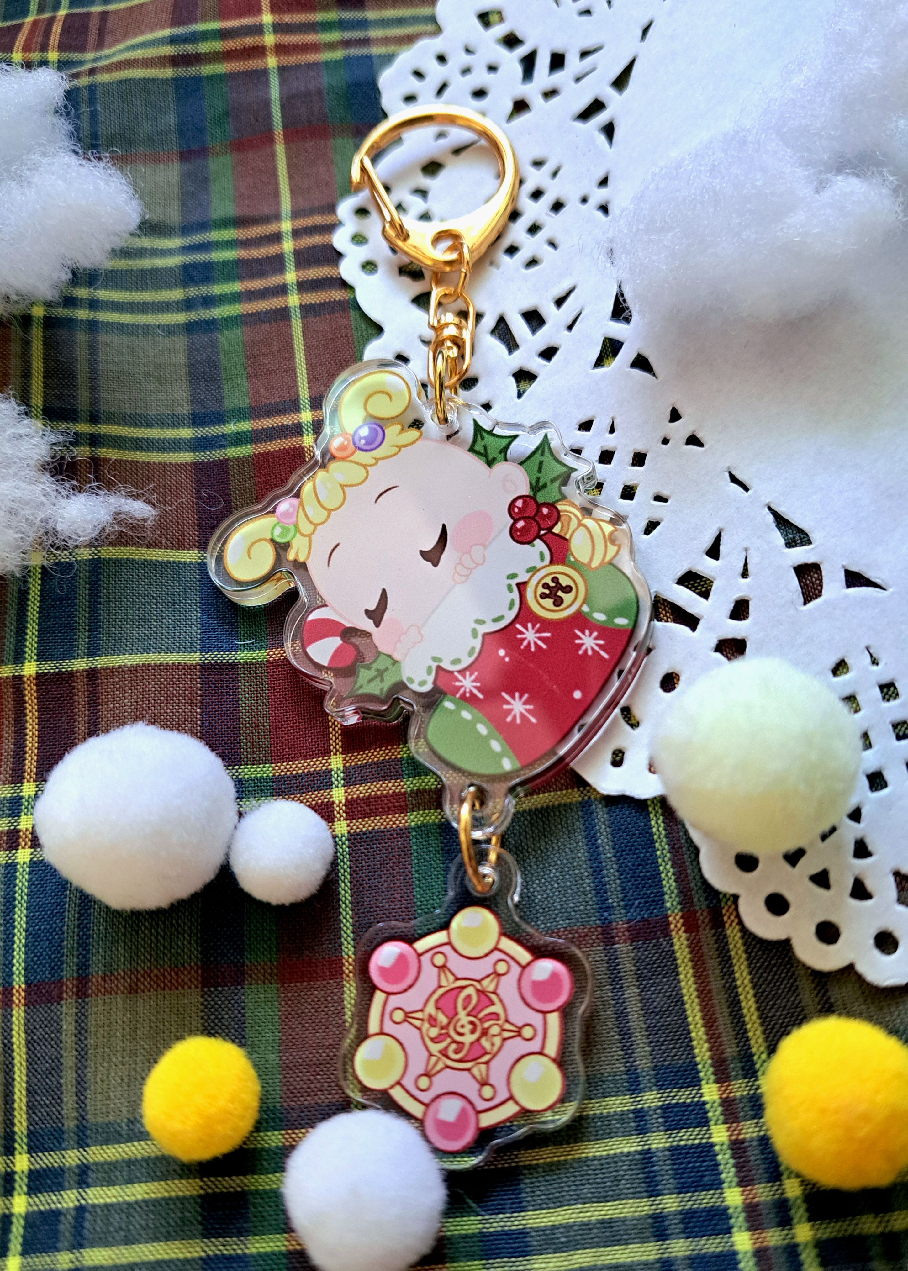 小花聖誕襪串串