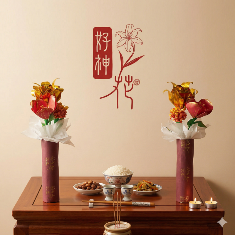 供禮花束一對（永思花/好神花）