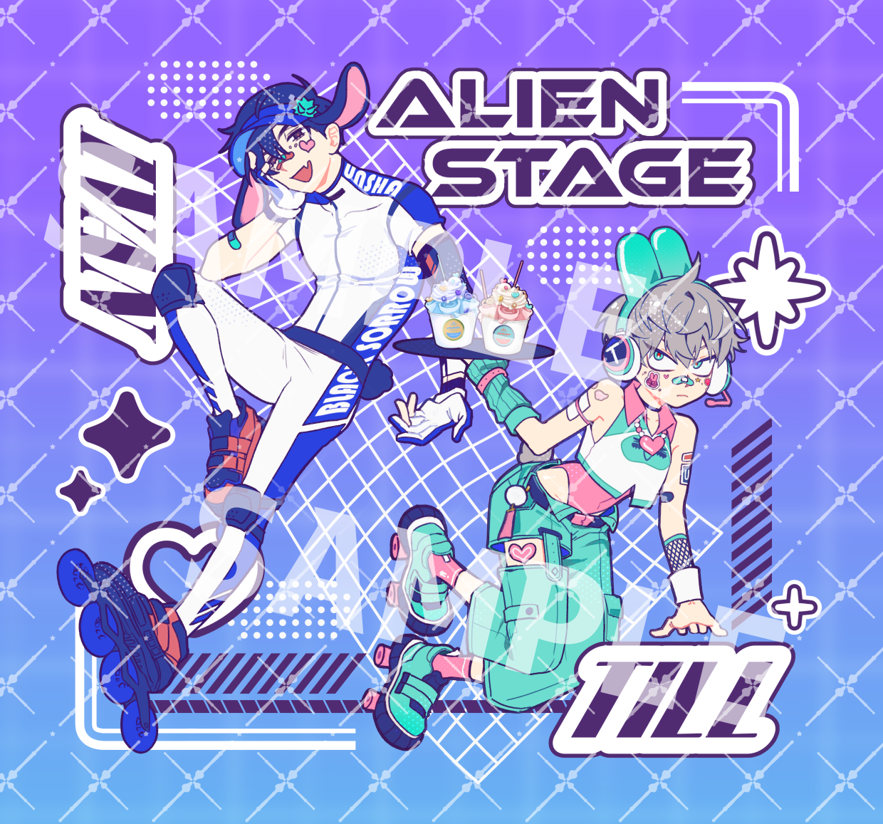 Alien Stage 👾 IVAN TILL 雷射銀邊色紙