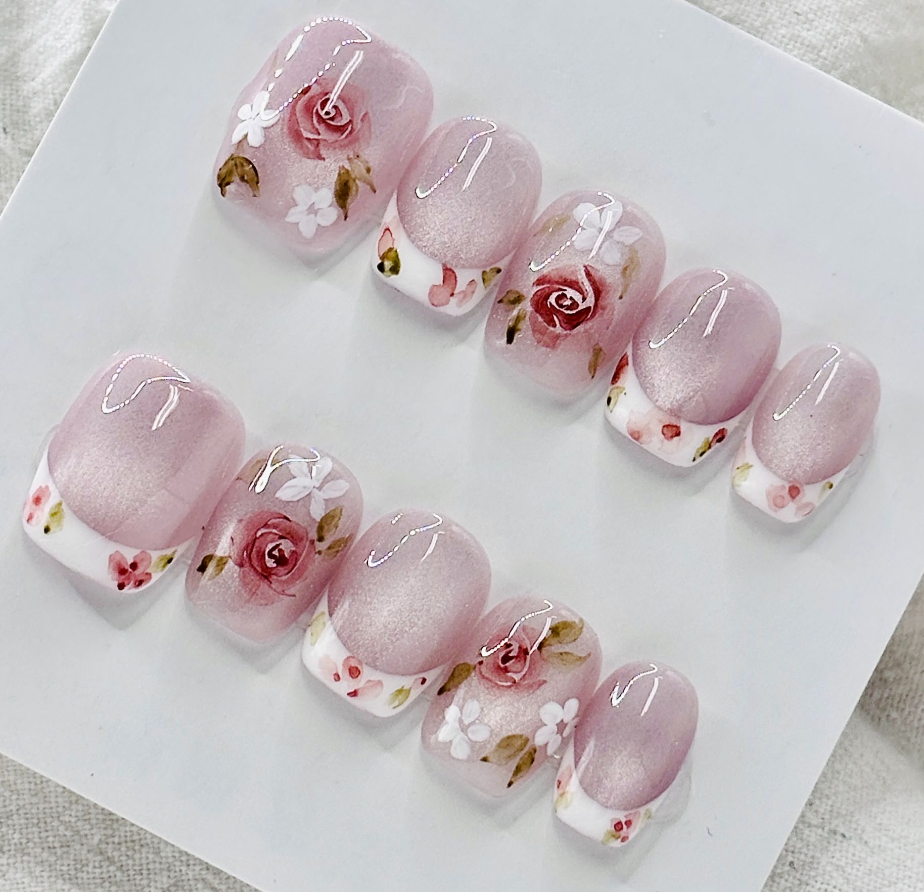 輕透貓眼粉玫瑰