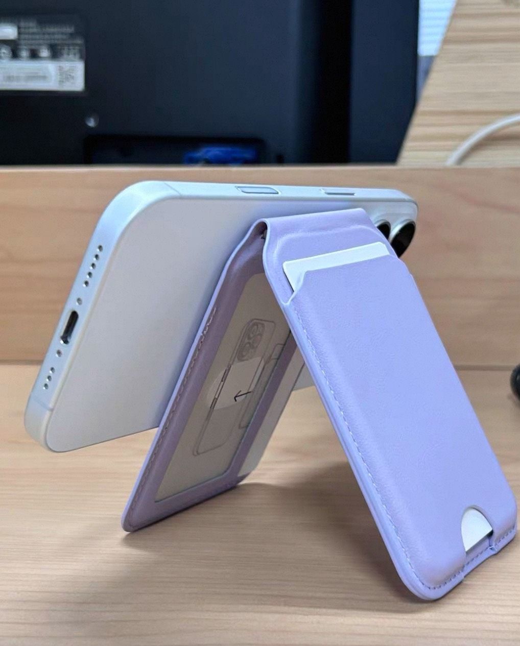 ＜預購＞磁吸手機卡片收納夾 簡易版支架