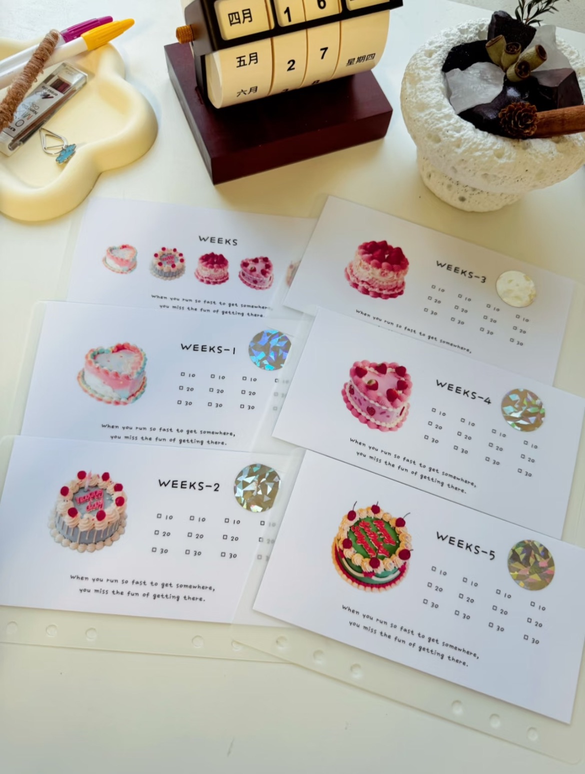 生日蛋糕5週存錢