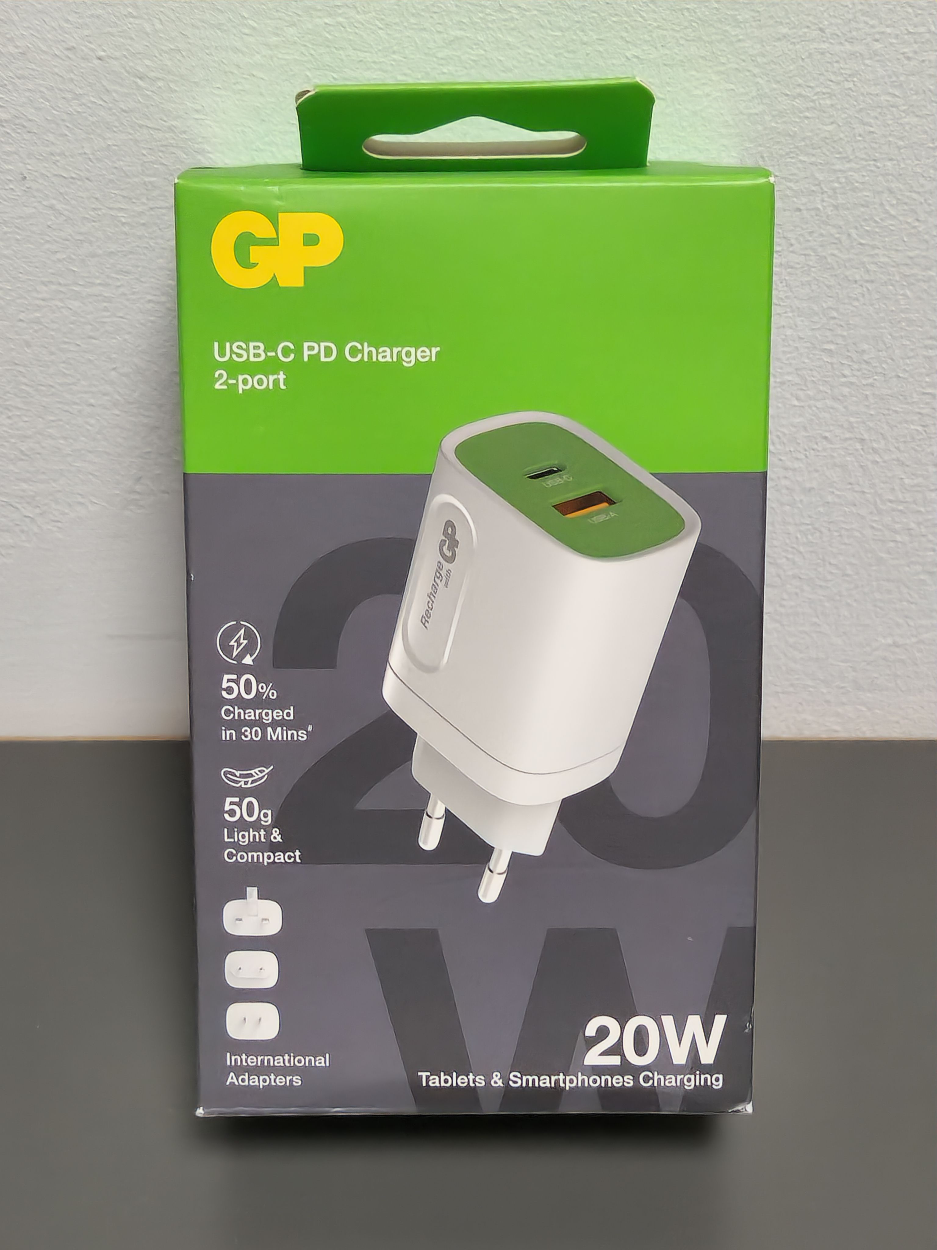 GP WM2A 20W PD 充電器 充電頭 附多國轉接頭 Type-C Type-A 快充 閃充 近全新