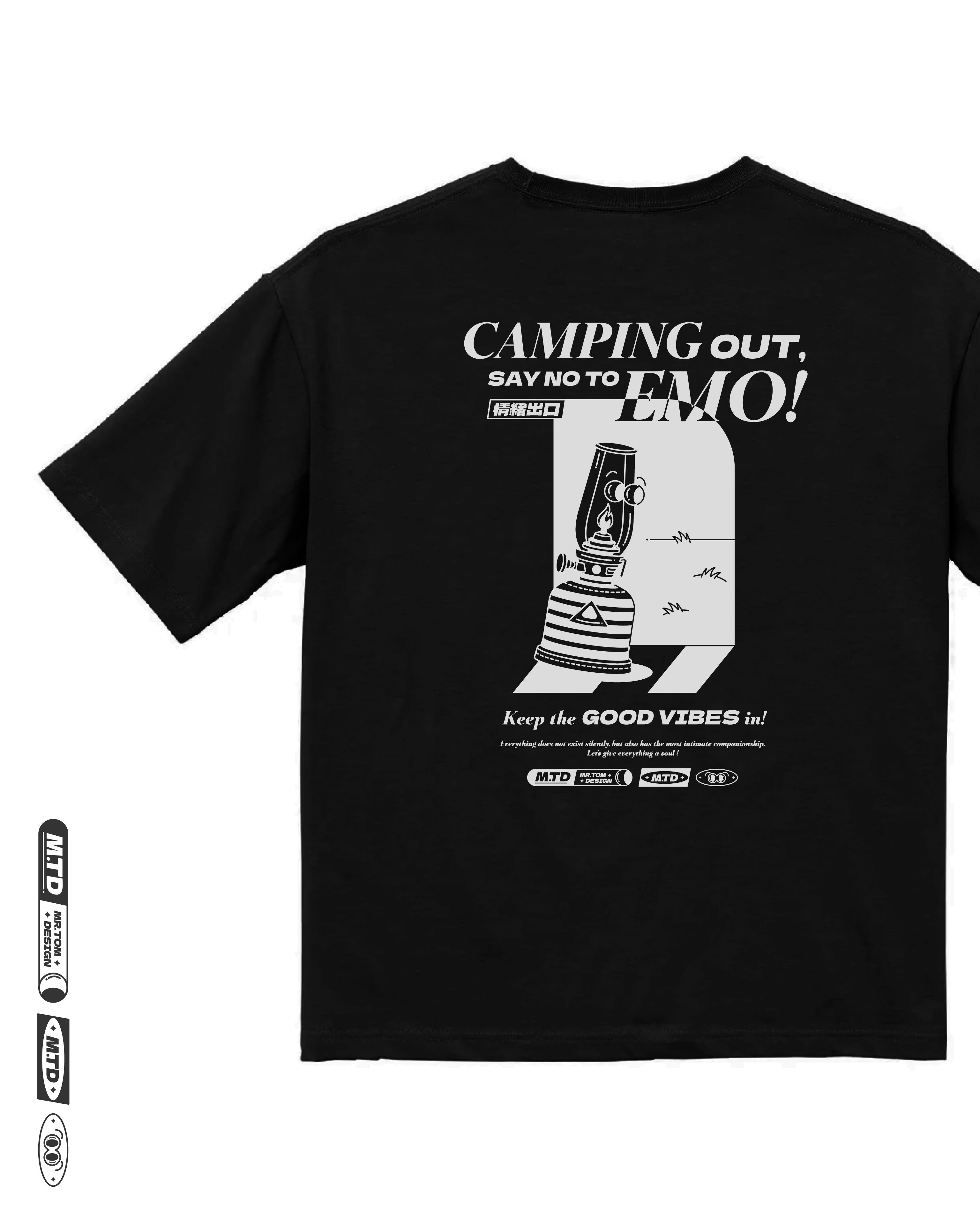 Camping Series｜生刷T-shirt｜情緒出口款
