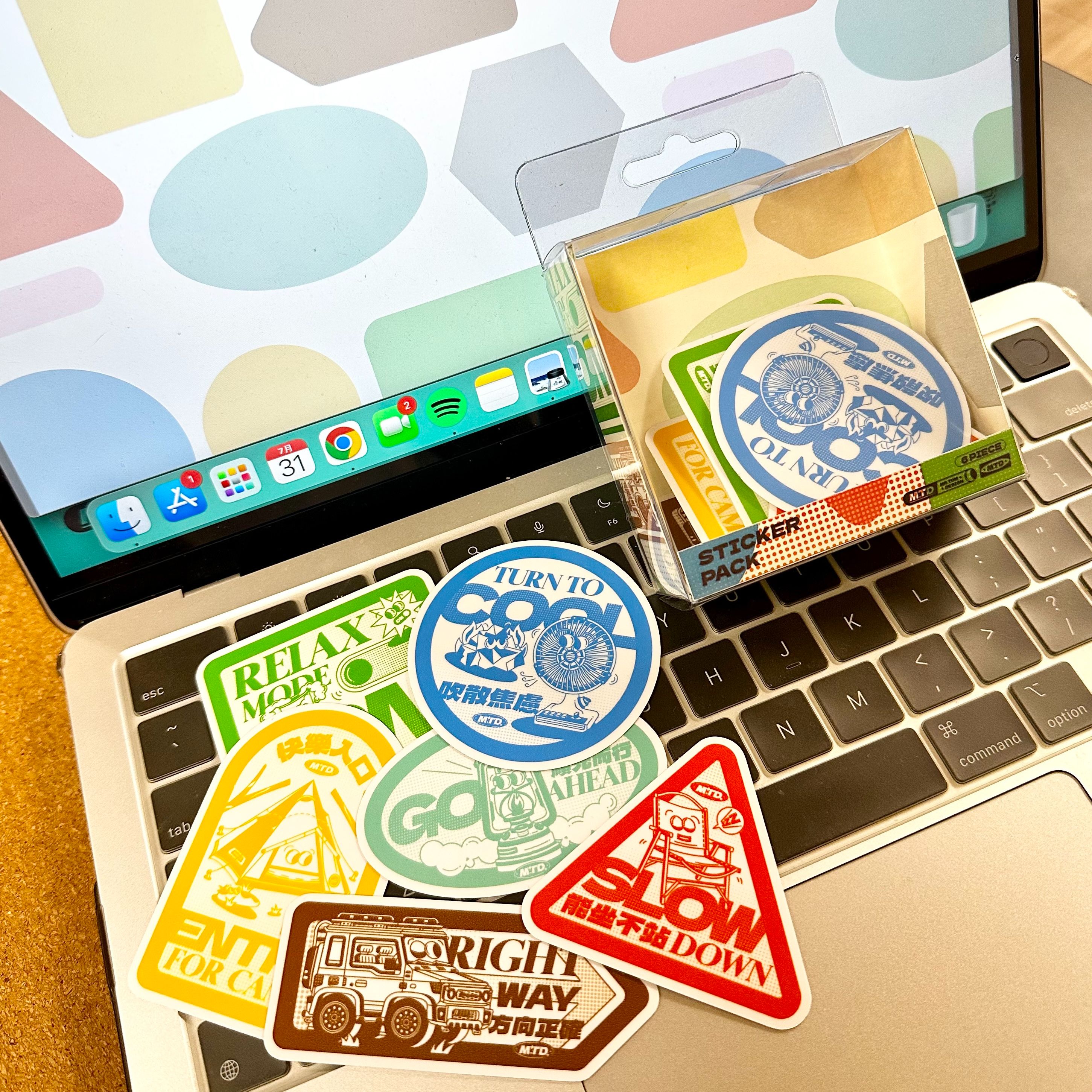 路標露營貼紙組｜6入防水裁型