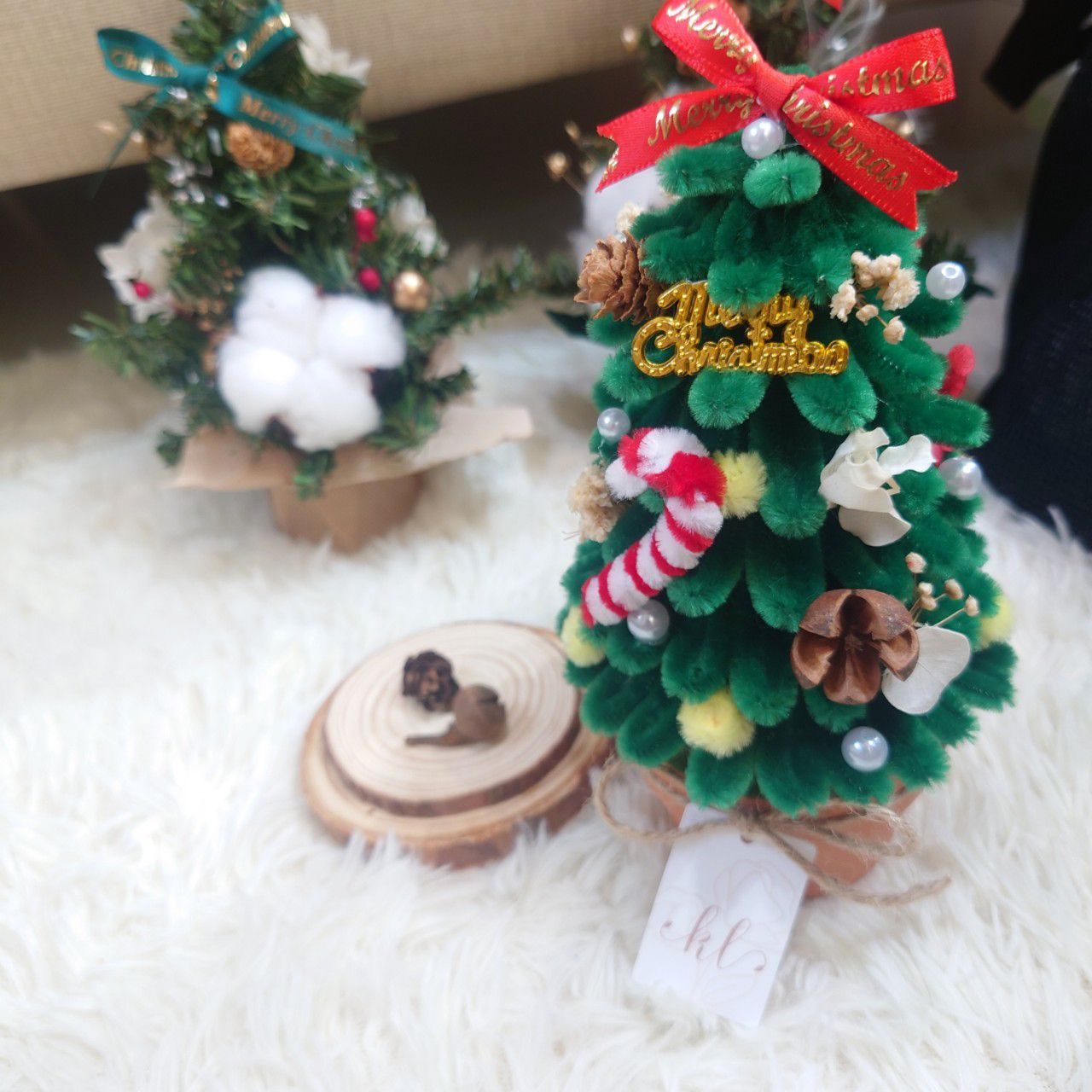 台灣預購Xmas ppc tree。扭棒聖誕樹 桌上聖誕樹 永生花 聖誕節 聖誕樹 禮物 毛根聖誕樹