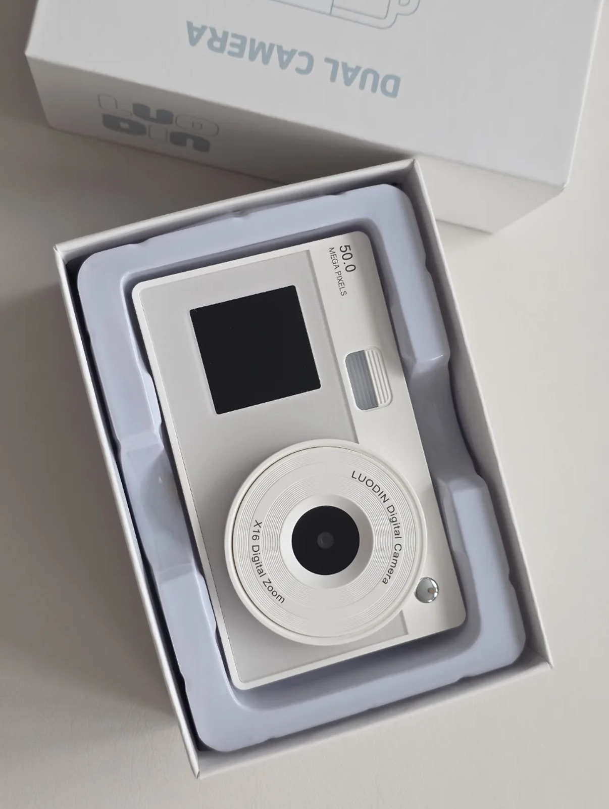 韓國Y2K雙螢幕CCD相機 白色