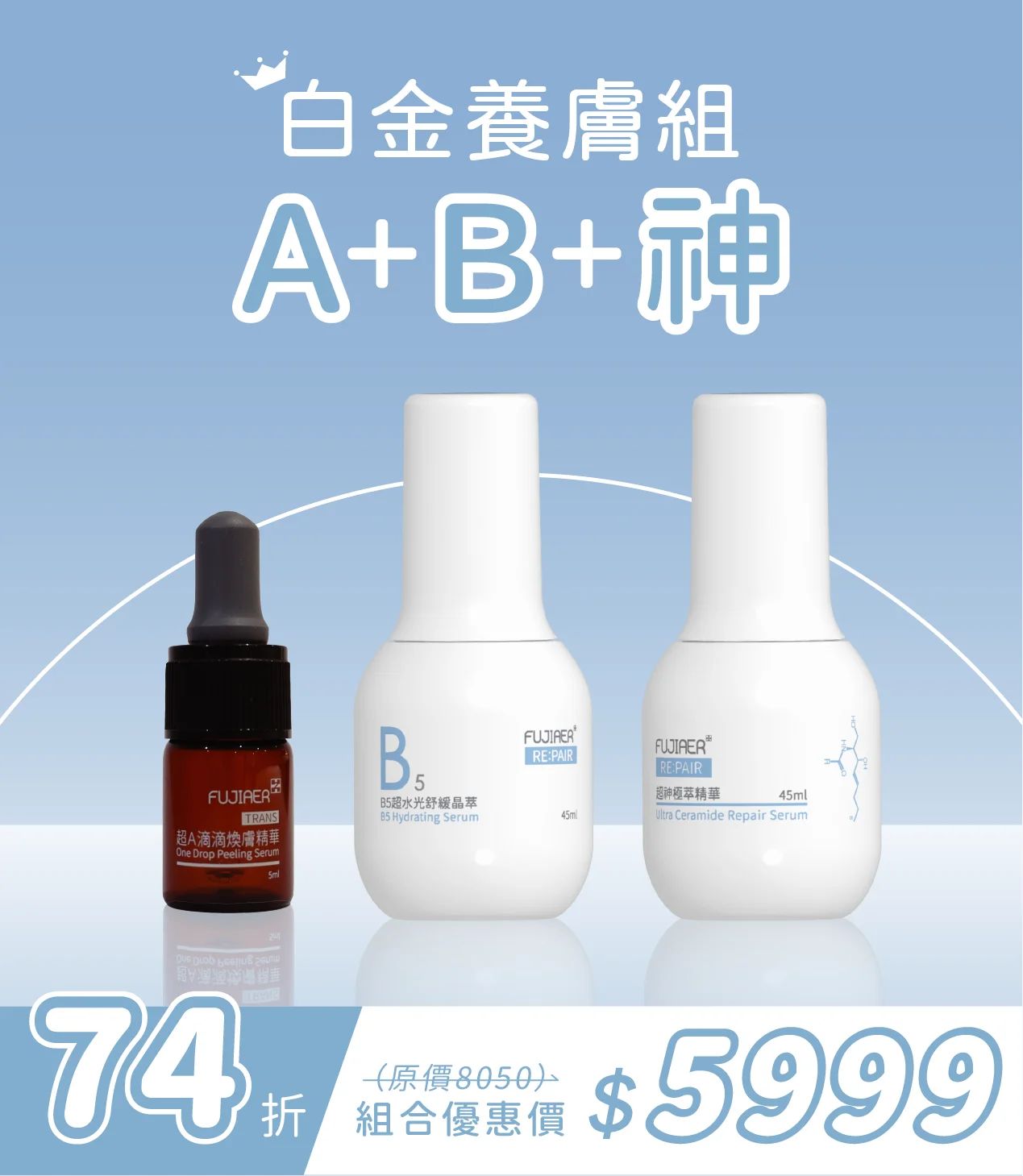 【白金養膚組】1%Ａ醇+B5+超神