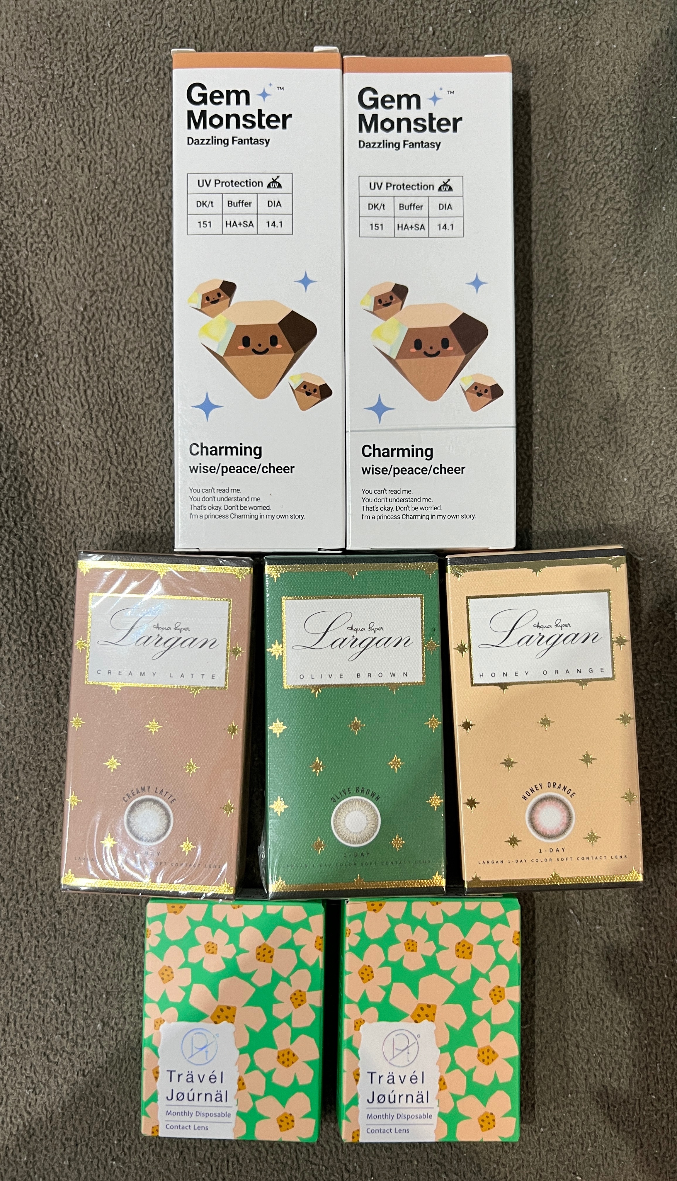 各種牌子的隱形眼鏡