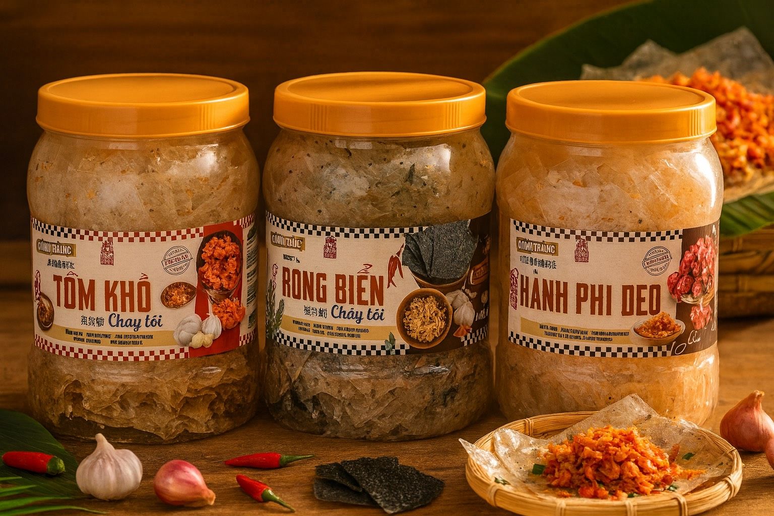 炒蝦鬆／海苔沙爹／油蔥沙爹米紙 特價$299 售完不補