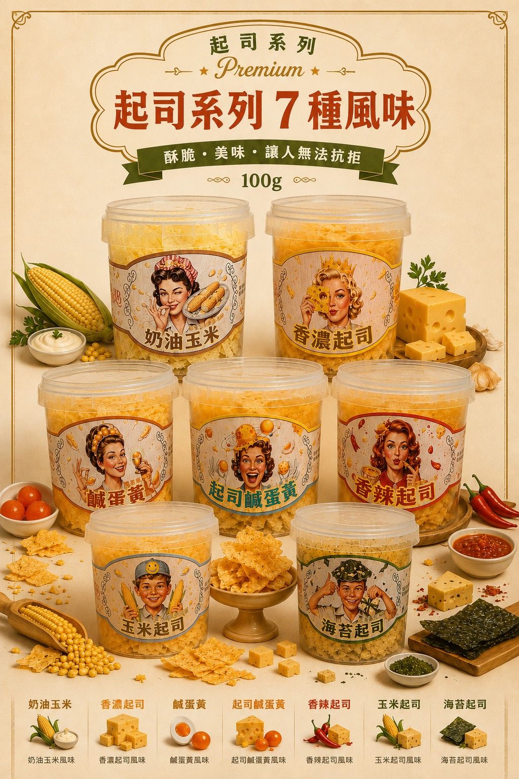 起司系列 7種風味越南米紙 現貨