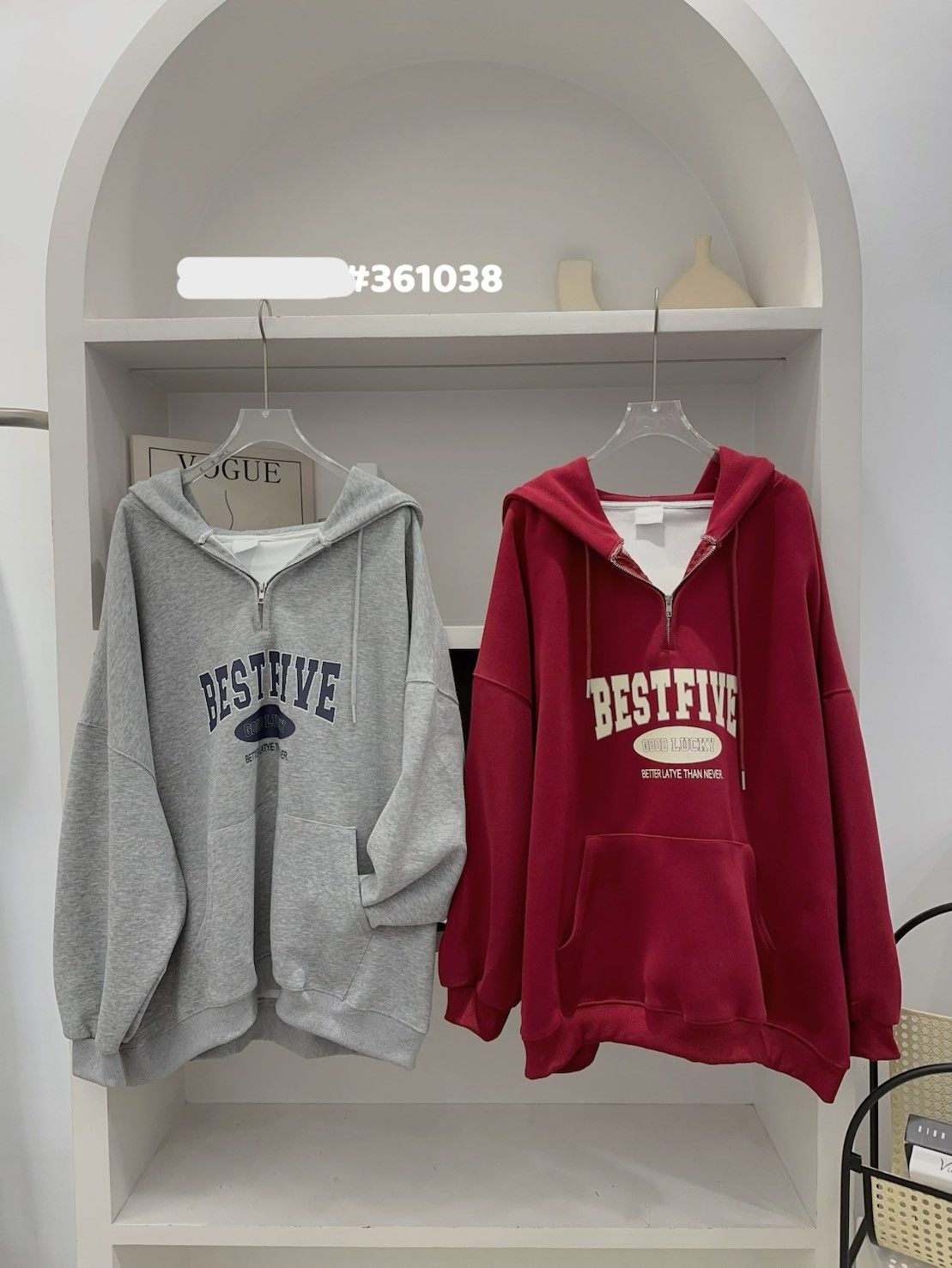 【oversized】寬版拉鍊帽踢