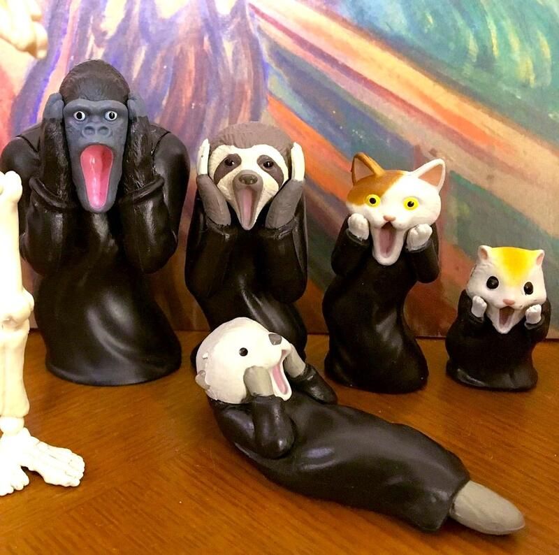 【模販珍藏館】*現貨* EPOCH 動物 吶喊 貓咪 猩猩 老鼠 樹懶 海獺 公仔 吊飾 扭蛋 轉蛋