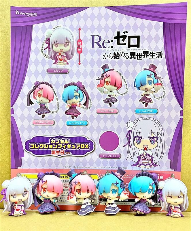 【模販珍藏館】*現貨* 武士道 BUSHIROAD Re:從零開始的異世界生活 愛蜜莉雅 生日 公仔 全6款