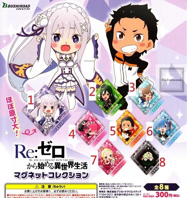【模販珍藏館】*現貨* 武士道 Re:從零開始的異世界生活 磁鐵 雷姆 愛蜜莉亞 拉姆 碧翠絲 一套8款 扭蛋 轉蛋