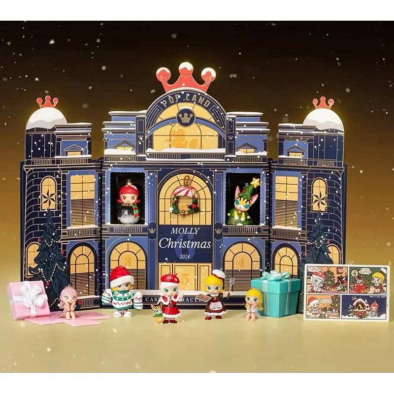 全新快速出貨❣️ POP MART 泡泡瑪特 MOLLY🎄 交換禮物 城堡耶誕奇遇盒系列手辦（包含7个盲盒）