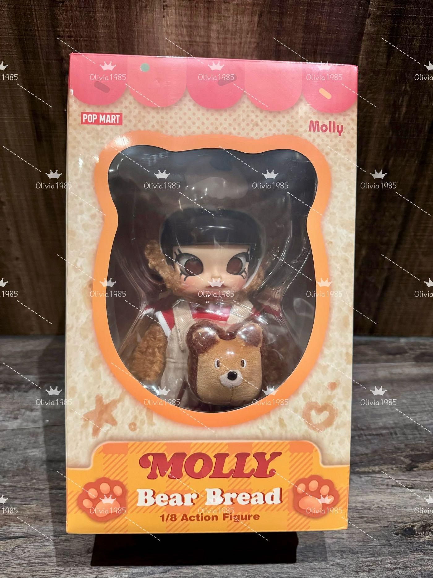 全新快速出貨❣️POP MART 泡泡瑪特 茉莉MOLLY交換禮物 小熊麵包1/8可動人偶