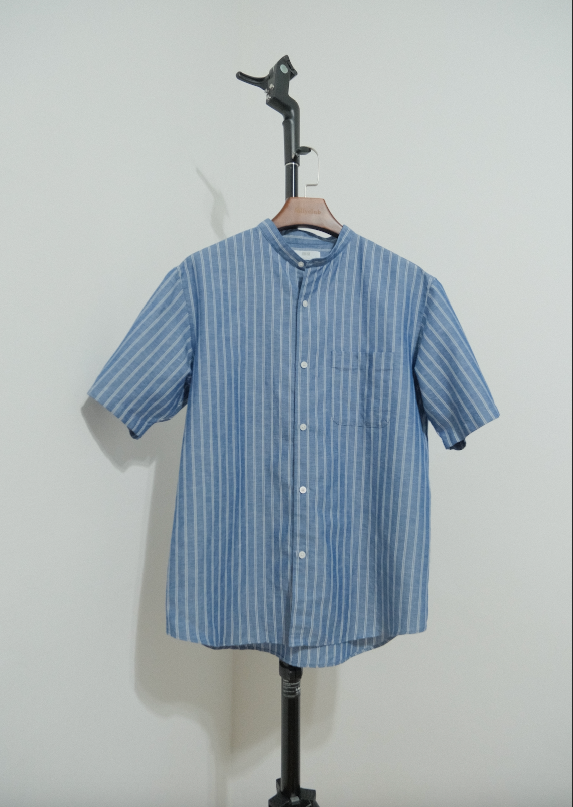 #1 UNIQLO 亞麻立領短袖襯衫 L號